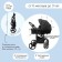 Stroller children's transformer 2 in 1 Taurus (Indigo), black color