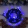 Garland “thread” 10 m, IP44, UMS, dark thread, 100 led, blue glow, white flicker, 220 V