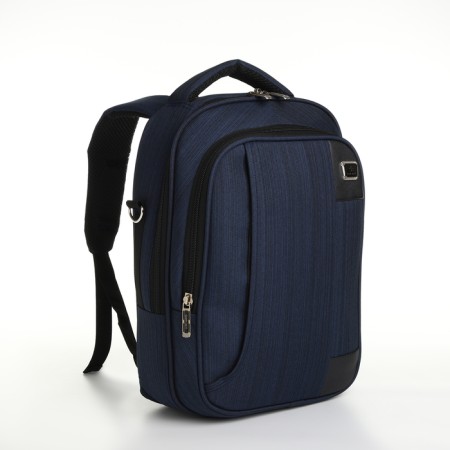Backpack - male bag, textiles, blue color-3