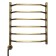 Domoterm electric heated towel rail "Laura", 500 x 600 mm, 6 crossbars, left, bronze