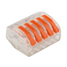 Universal terminal of QMS 222-415, 5-wire transparent 0.08-2.5/4 mm² (40 pcs./Union) Rexant 108064
