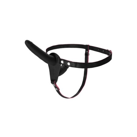 Strapon at the mount Black & Red by Toyfa, silicone, 24 cm, black color
