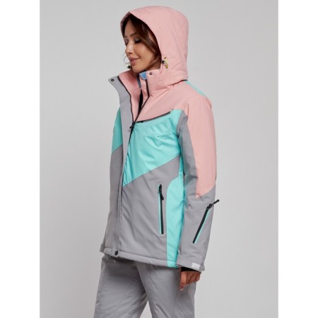 Ski jacket female winter, size 44, pink color-2