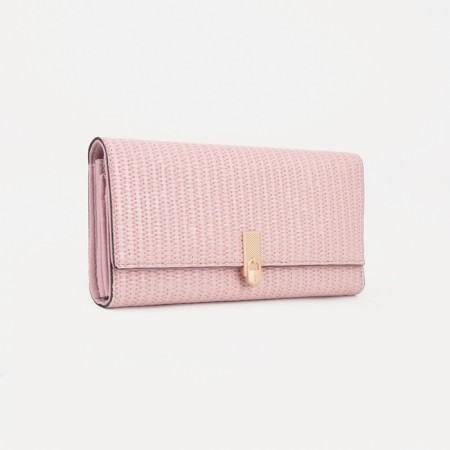 Women's wallet on magnet, pink color