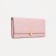 Women's wallet on magnet, pink color