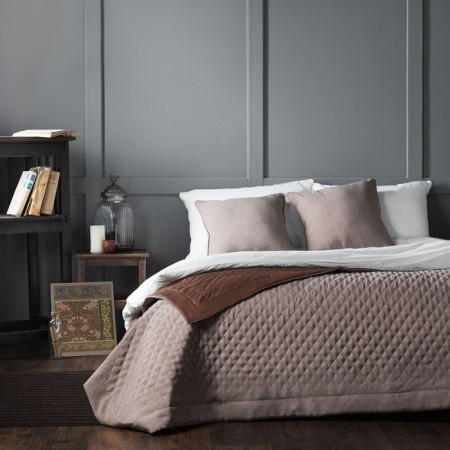 Kaspian set: cover 230 x 250 cm, pillowcases 45 x 45 cm - 2 pcs, cappuccino