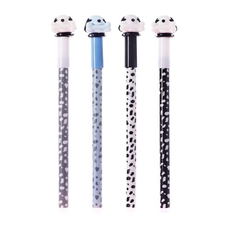 Gel pen 0.5 mm, with erased ink, blue, barcode on a piece, mix of dogs-1