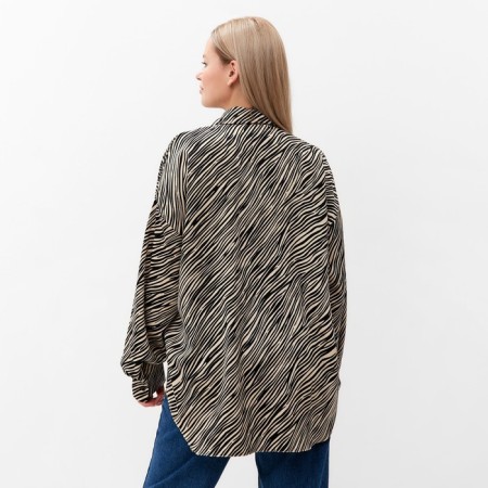 Female blouse, ecruil color, zebra print, size 52-3