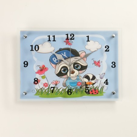 Carty clock is wall-mounted, interior "raccoon", 25 x 35