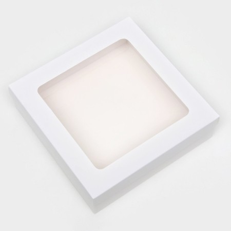 The box is folding, the lid is, with the window, white, 23 x 23 x 6.5 cm-1
