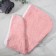 Cup for drying the hair with a button of the share, microfiber, pink color