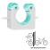 Holder for a highway bicycle wall, the color is blue