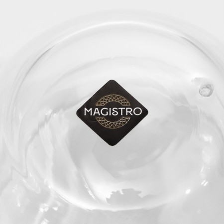 Glass mug with double walls Magistro Duo, 200 ml, 12 × 8.5 × 7.5-6