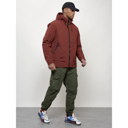 Male spring jacket, size 56, burgundy color-6