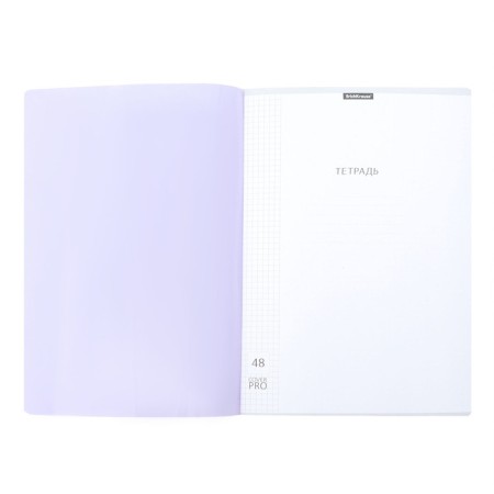 A4 notebook, 48 sheets, a cage on the bracket, Erichkrause, Coverprio Pastel classic, lilac plastic cover,
