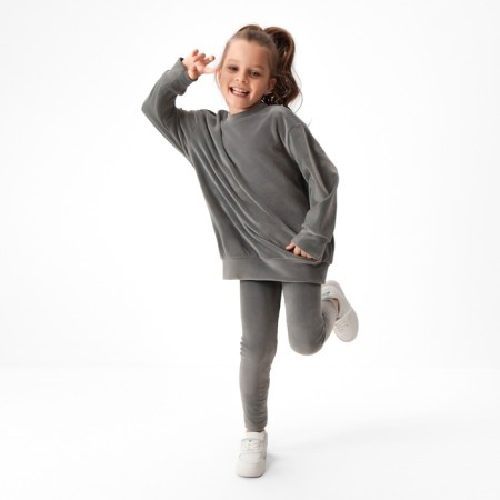Kidsa (sweatshirt, leggings) KAFTAN PLUSHY R.30 (98-104), gray-4