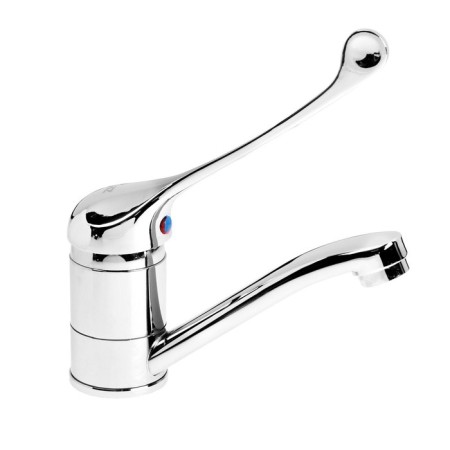 Kitchen mixer Zein ZC2037, elbow, cartridge 35 mm, spout 15 cm, without eyeliner, chrome-3