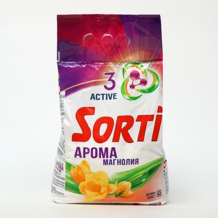 Sorti washing powder "Aroma Magnolia", a universal machine 3 kg