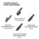 Airline wiper brushes, frameless 2 pcs, 3 types, 700/700 mm