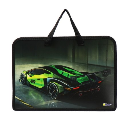 Folder with A4 handles, 340 x 245 x 45 mm, plastic, handle, ONICS PT-14 "Green Auto"-2
