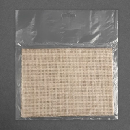 Canvas for embroidery linen, No. 14, 30 × 40 cm, beige color-1
