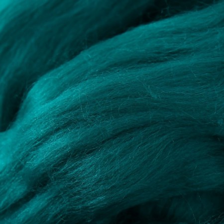 Fasting wool 100% half -toned wool 50 g (041 emerald)-2