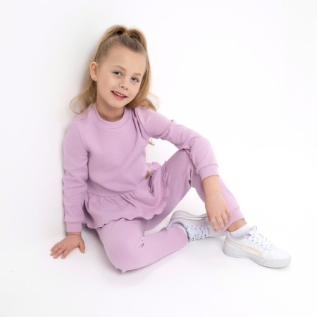 Children's costume (jumper, trousers) minku, lilac color, height 104 cm-5