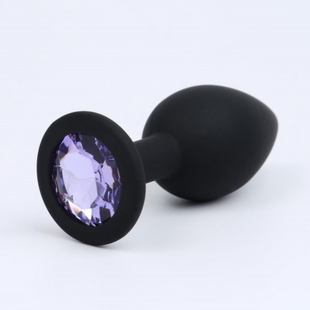 Anal traffic jams, soft silicone, lilac crystal, d = 28 mm, black-1
