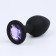 Anal traffic jams, soft silicone, lilac crystal, d = 28 mm, black