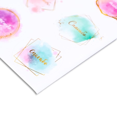 Flower sticker "Thank you", 16 × 9.5 cm-2