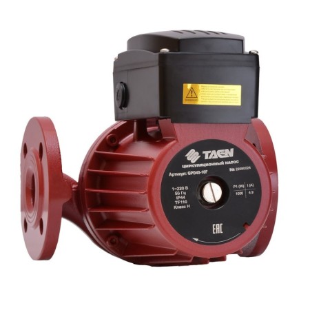 Circulation pump Taen GPD50-20F, 1300 watts, 350 l/min, pressure 19.9 m, DU 50-1