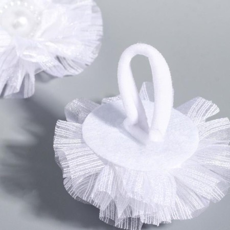 Hair bow, 2 pieces 7.5 cm-2