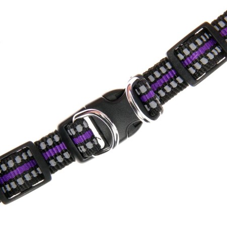 Super-furry harness with reflective firmware, girth 48-54 cm, purple-2
