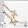 Earrings "Dog" on the chain, color gold