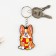 Key keychain wooden "Corgi Potter" 4.7 x 6 cm
