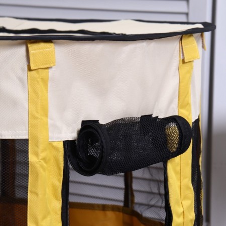 Animal aviary, tent, round, 90 x 55 cm, yellow-4