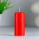 Set of candles - cylinders, 4x9 cm, set 2 pcs, 11 hours, red