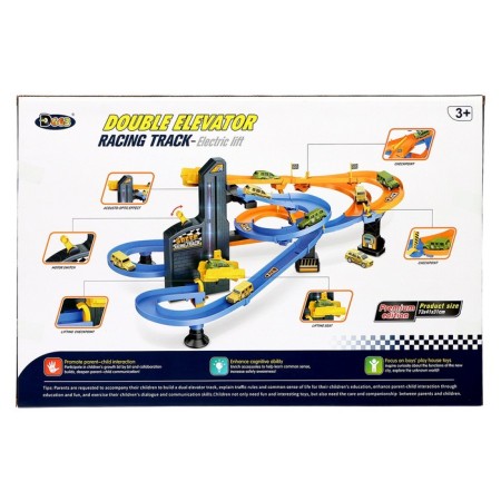 Speed ​​Auto Trade, multi -level, with an elevator, cars in the kit, works from batteries-17