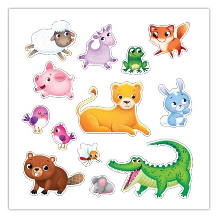 The magnetic book-toy "Who whose baby is?", 8 p.-6