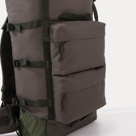 Tourist backpack, 80 l, lightning department, 3 outer pockets, huntsman, khaki color-7