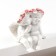 Polystone souvenir "Snow -white angels in pink wreaths, they have mercy" 6x5.5x4 cm