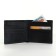 Male purse for magnet, clip for bills, separation for SIM cards, black color