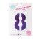 Foil ball 40 "number 8", lilac color, 1 pc.
