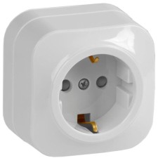 IEK ERH14-K01-16 GLORY, OP, 1 socket, with grounding, white color