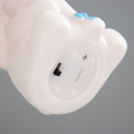 Spinker "Bunny with a bouquet" LED 2W from 3XLR44 batteries is white-pink 6.5x6.5x11 cm Risalux-4