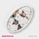 Porcelain oval shade "Cats Aristocrats", 30.5 × 17 cm