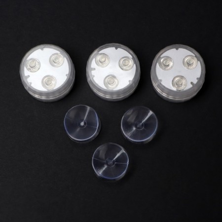 Waterproof lamp minimal mini, 3 x 1.9 cm, 3 pcs, from CR2032 (in set), remote control, rgb, IP68-1