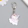 Acryl keychain "Sleeping Unicorn on the Cloud" 3.8x3.6 cm