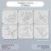 Stencil plastic "bird" set 6 pcs 13x13 cm