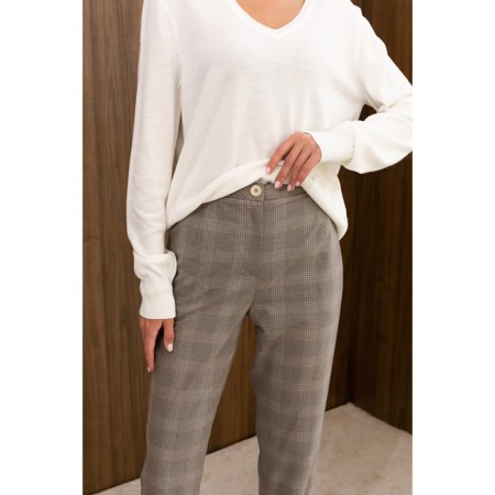 Female trousers, size 50, beige color 60618-2